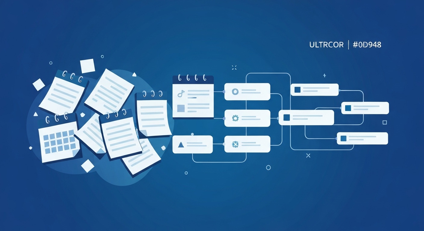 Minh họa (Imagen): áp lực lịch và nội dung rời rạc chuyển dần sang luồng bài bản có tổ chức